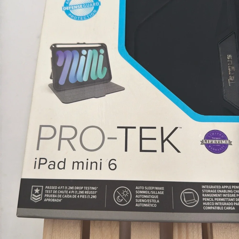 Targus Case Pro-Tek Antimicrobial Drop Protection Black iPad mini 6 NWT